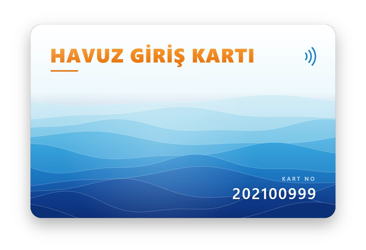 Havuz giriş kartı basımı