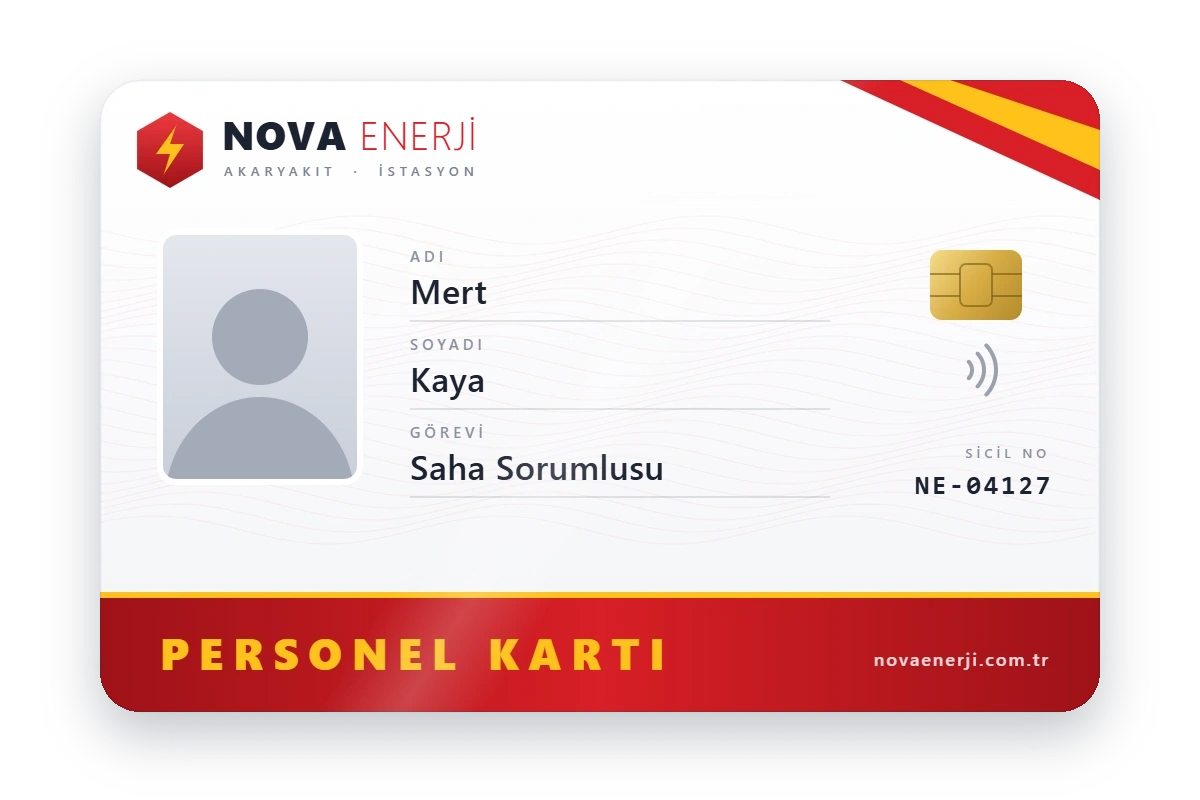 Mifare çipli personel kimlik kartı basımı