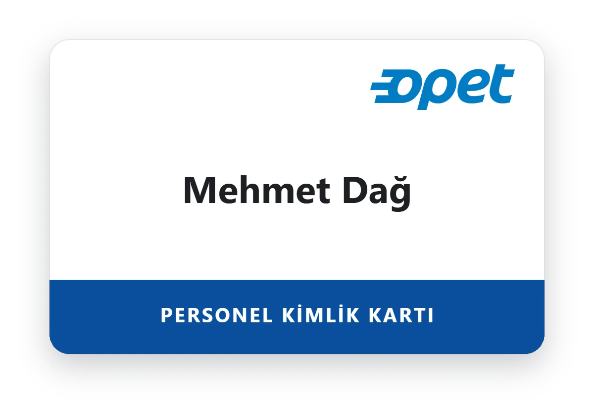 Personel kartı basımı