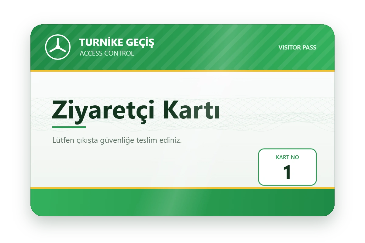 Manyetik bantlı turnike geçiş kartı basımı