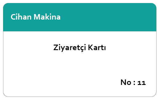 Mifare Ziyaretçi Kartı Mifare Ziyaretçi Kartı