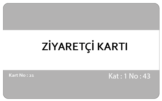 Plastik Ziyaretçi Kartı Plastik Ziyaretçi Kartı